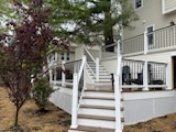 Multi-Level Backyard Deck with Staircase Access